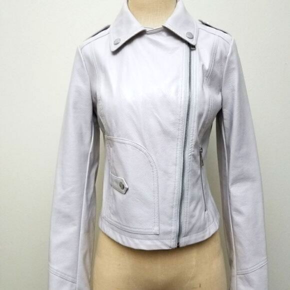 Guess L Faux Leather Snake Embossed Moto J… - Picture 10 of 12